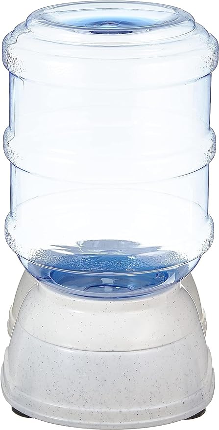 Amazon Basics Gravity Pet Water Dispenser for Cat, Dog, 1 gallon Capacity, Small, Gray-PawvioPets