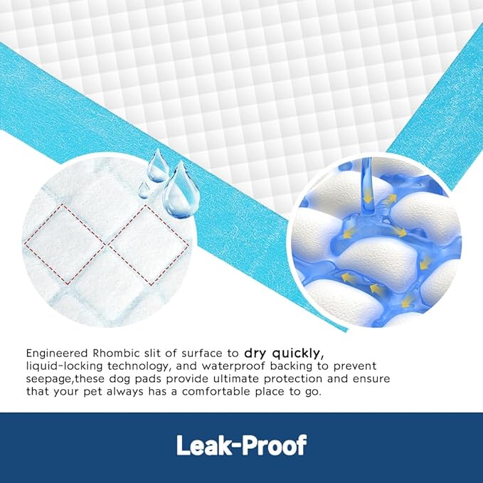 100 Count 22” x 22” Disposable Dog Pee Pads, Super Absorbent Leakproof Puppy Pads Quick Drying, Pee Pads for Dogs, Potty Dog Training Pads-PawvioPets