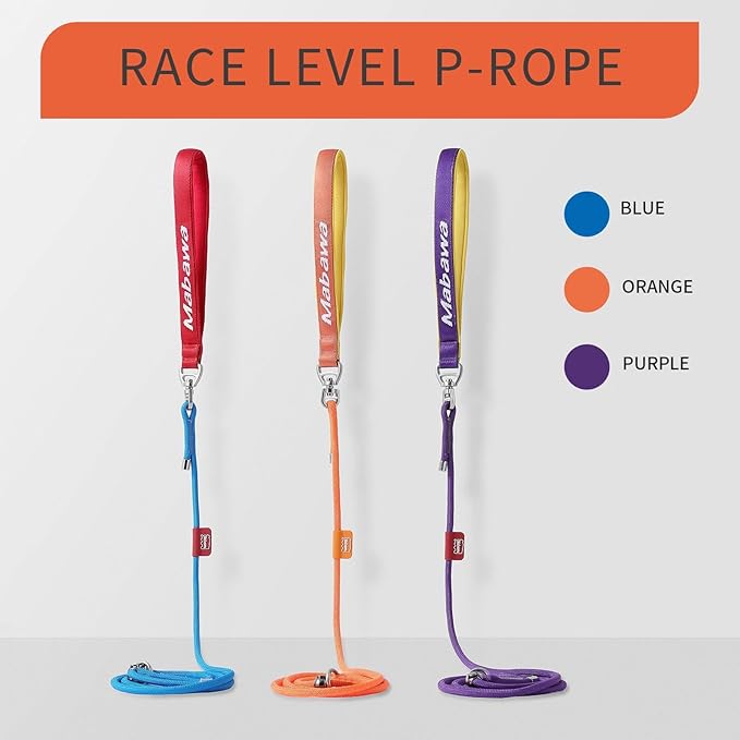 Dog Anti-Slip Leash 5FT with Metal Stopper - Durable No-Pull Training Lead for Small, Medium & Large Dogs - Comfortable Handle Nylon Rope, Tangle-Free Pet Walking Leash (Gray, 5 FT)-PawvioPets