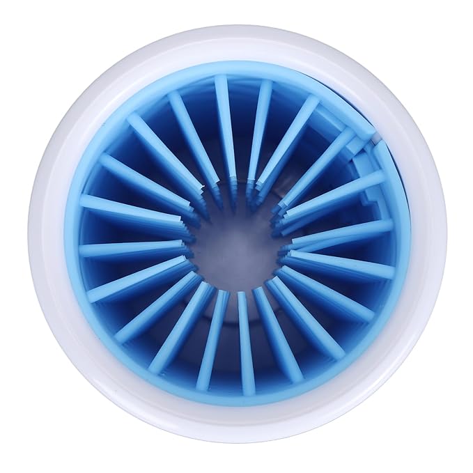 Automatic Dog Cleaner, Soft Electric Washer USB Rechargeable Portable Cleaner Cup, Dog Foot Cleaning Machine for Small to Medium Dogs Cats (Black White)-PawvioPets