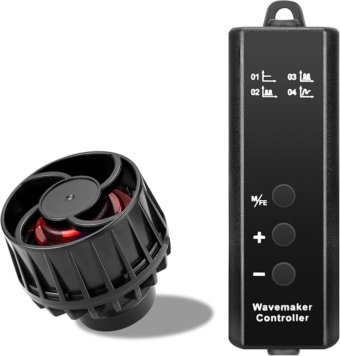 1050GPH Aquarium Wave Maker with Controller Mini DC12V 6W Powerhead with Magnetic Mounting, Nano Wavemaker for 10 to 50 Gallon thickness up to 8mm(1/4") Tank,-PawvioPets