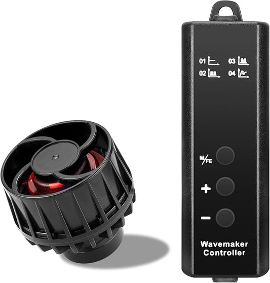 1050GPH Aquarium Wave Maker with Controller Mini DC12V 6W Powerhead with Magnetic Mounting, Nano Wavemaker for 10 to 50 Gallon thickness up to 8mm(1/4") Tank,-PawvioPets