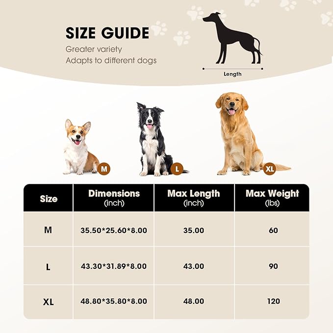 Elevated Dog Bed, Raised Outdoor Dog Bed for Medium Sized Dog, Portable Cooling Pet Cot with Breathable & Washable Mesh, Indoor & Outdoor Pet Hammock with Skid-Resistant Feet.-PawvioPets