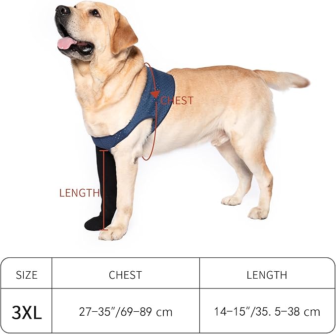 COODEO Dog Socks to Prevent Licking Paws, Healing Boots & Paw Protectors with Non-Slip Bottoms for Wound Protection, Waterproof Sleeve Shoes for Licking（Purple，3XL_Left-PawvioPets