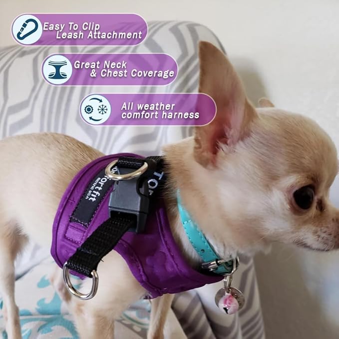 Comfort Fit Dog Harness No Pull with Adjustable Buckles Soft Padded Reflective Choke Step-in Pet Vest with Easy Control Handle for Small Medium Large Dogs & Puppies for Walking Running Training-PawvioPets