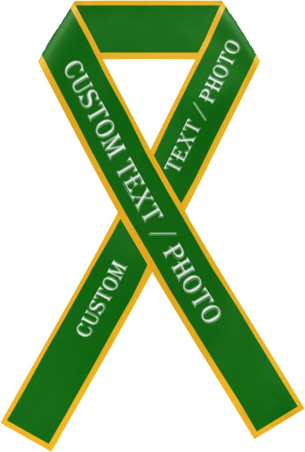 Custom Sash,Personalized Birthday Sash with Text Photo,Customized Bachelorette Sash Quote Sash Bride to Be Sash Color Optional (With decorative edge, Green)