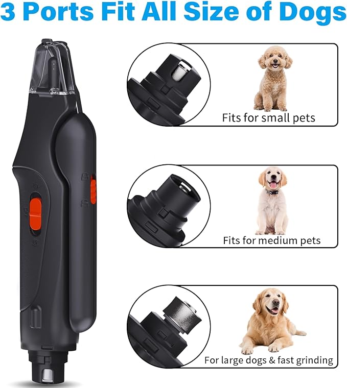 2 in 1 Dog Nail Clippers & Cat Nail Clippers Trimmers for Large Medium Small Dogs Cats Claw Trimmer Quick Sensor and Safety Guard USB Rechargeable Dogs Nail Trimmer with Catcher & 2 LED Lights-PawvioPets