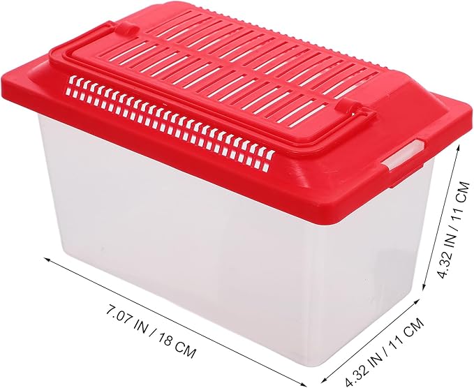 FRCOLOR 2pcs plastic turtle fish tank turtle aquarium acrylic reptile cage amphibians habitat clear reptile breed container gecko habitat glass container Turtle Tank household breeding box-PawvioPets