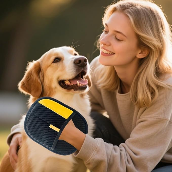 2025 Upgrade Pet Hair Remover Gloves, Reusable Cat Dog Grooming Gloves Pet Hair Remover Electrostatic Gloves, Premium Efficient Pet Hands on for Dogs, Cats & Horses with Long and Short Hair Fur (2)-PawvioPets