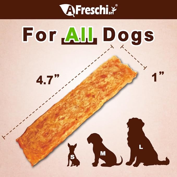Afreschi Turkey Tendon Slice 3.5 oz, USA-Sourced Turkey Tendon, Treats for Classic Series, All Natural Human Grade Dog Treat, Suitable for Training chew, Rawhide Alternative-PawvioPets