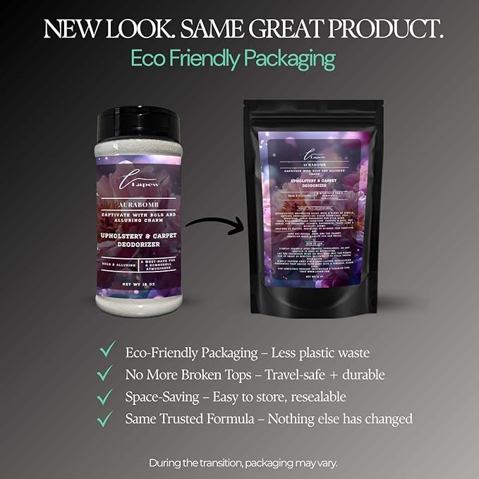 Aurabomb Carpet Freshener Powder 16 oz | Powerful Odor Eliminator for Home | Upholstery Deodorizer | Carpet Deodorizer | Pet Urine | Cat Litter Box-PawvioPets