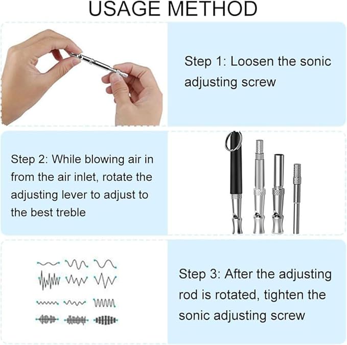 2 Pack Ultrasonic Dog Whistles - Stop Dog Barking, Professional Silent Recall Training Whistle, Ultra-Wide Frequency for All Dog Breeds-PawvioPets
