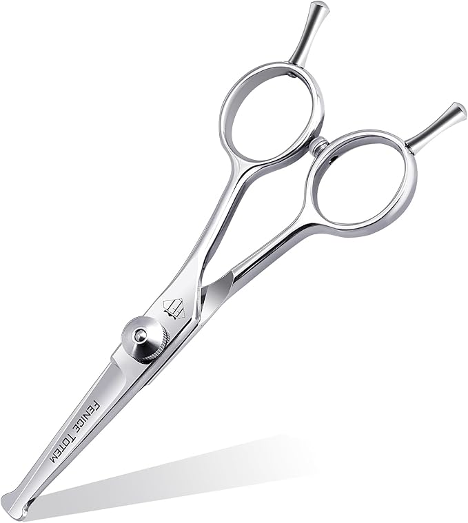 Dog Grooming Scissors: 4.75" Pet Straight Shears Made Of Advanced Stainless Steel Alloy for Trimming Dogs Cats and Other Pets Face and Paws-PawvioPets