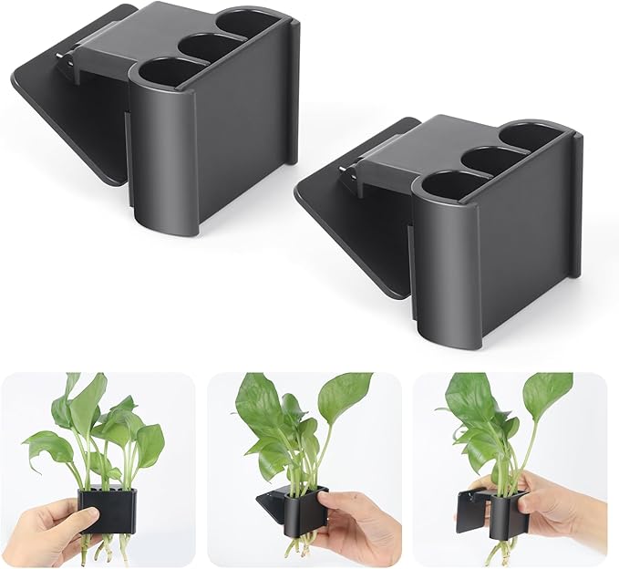 2Pcs 3 Holes Upgraded Aquatic Plant Cup Aquarium Plant Holder for Tank, Hanging Aquarium Plant Holder, Aquarium Aquatic Plant Cultivation, Aquarium Plant Decoration.-PawvioPets