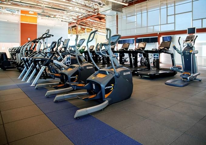 American Extreme Rubber Gym Mats - 1 Inch Thick Colorful, Superior Shock & Sound Absorbing - 35% Brown/Mocha/Tan - 2' x 2' Single Tile (Covers 4 Sq Ft)-PawvioPets