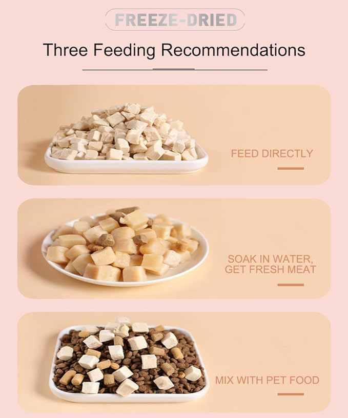 Freeze Dried Chicken Cat & Dog Treats –8OZ Chicken Meat - High Protein, Bite-Sized, Training Treats Snacks (Chicken)-PawvioPets