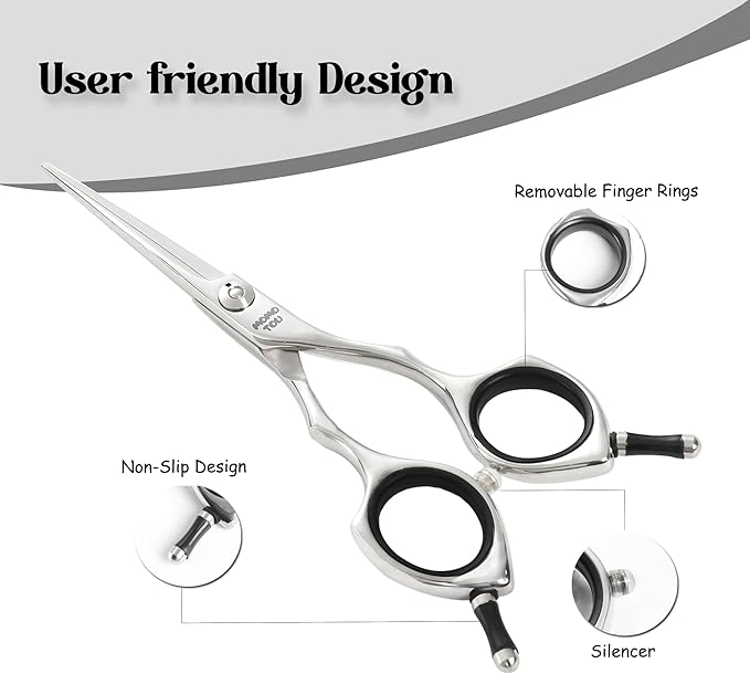 Dog Grooming Scissors 5 inch Small Straight Scissors Super Light Professional 440C Stainless Steel Pet Shears for Trimming Face and Paws Nose Ear Easy Use.-PawvioPets