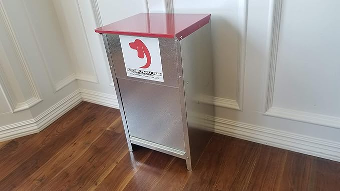 Duncan's Dog Feeder - Galvanized Metal Pet Food Station for Outdoor or Indoor Use - Automatic Gravity Self Feeding Dispenser for Small, Medium, and Large Breeds - Holds 25 Pounds of Dry Kibble-PawvioPets