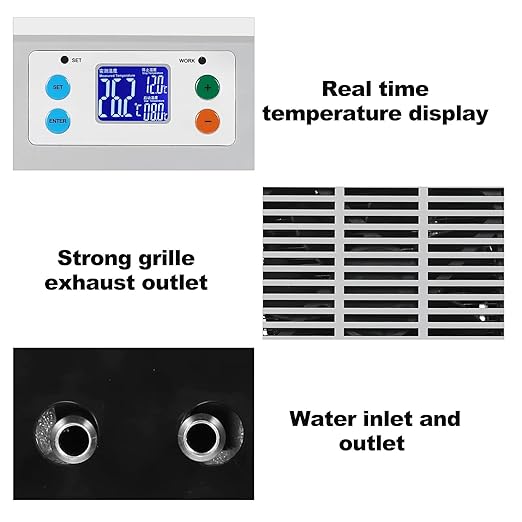 Electric Water Heater Chiller, AC 100‑240V 20L Aquarium Chiller ABS Housing Digital Display Intelligent Temperature Control 70W with Pump for Fish (US Plug Pump US Plug 110V)-PawvioPets