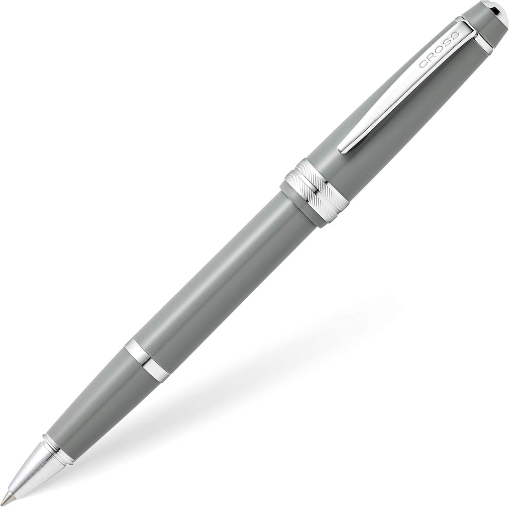 Cross Bailey Light Refillable Rollerball Pen Presented in a Everyday Gift Box - Medium Point, Black Ink, Polished Gray