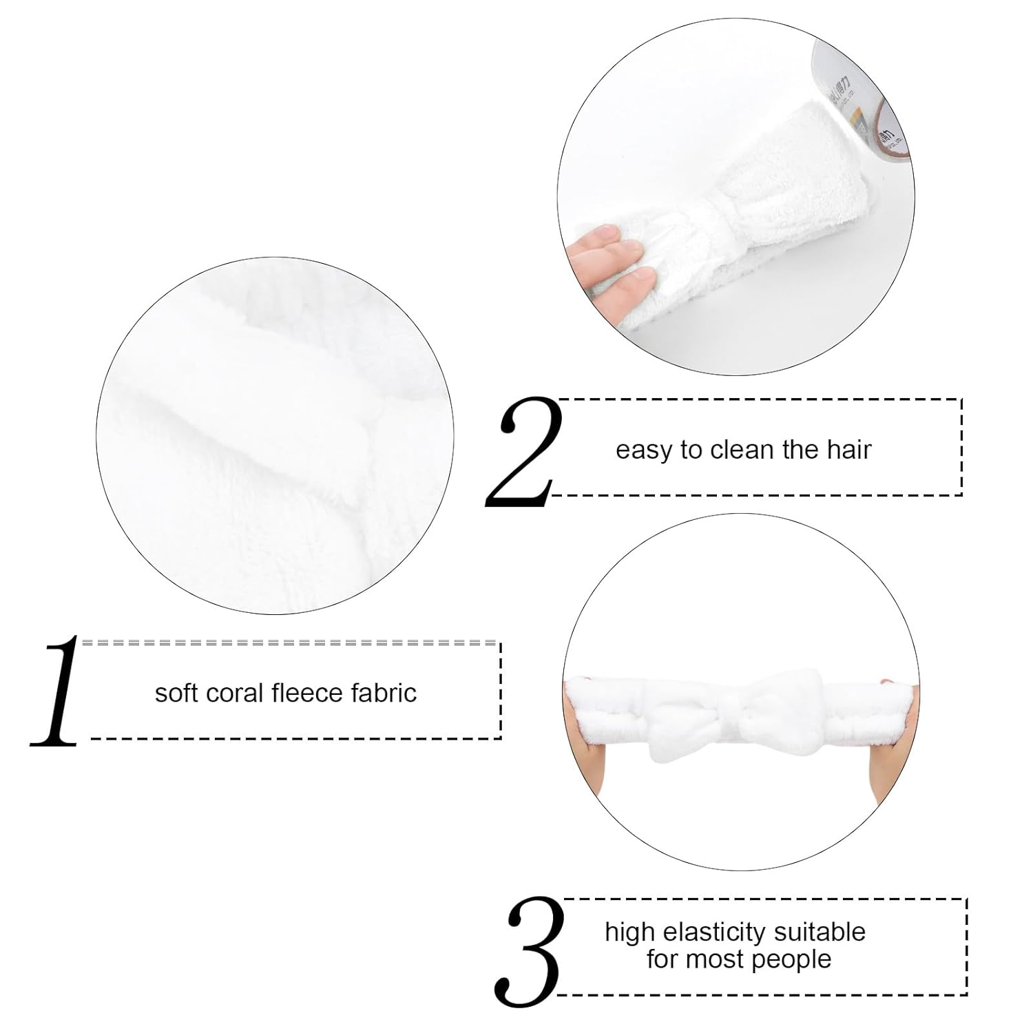 Semato Bachelorette Party Favor Set Bride and Bridesmaid Spa Headband Skincare Headbands for Women Gifts and Party Supplies (1 bride+7white)