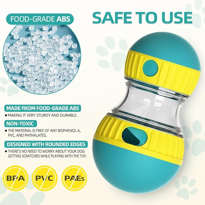 Dog Puzzle Toys, Rolling Treat Dispensing Ball, Brain Stimulation & Slow Feeder, Dog Enrichment Toys to Keep Them Busy (Green)-PawvioPets