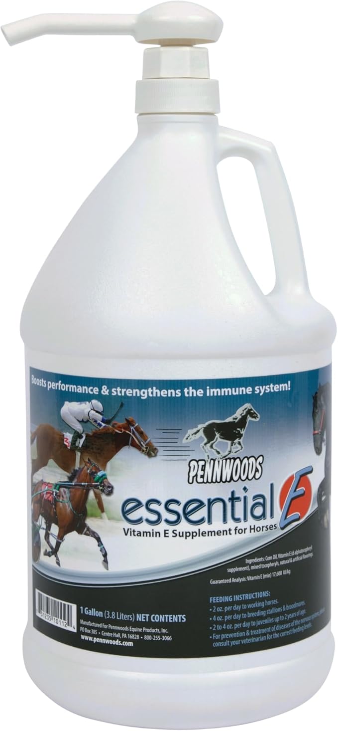 Essential E: Equine Vitamin E Supplement for Horse Health, Performance, Recovery & Nutrition - 1 Gallon-PawvioPets