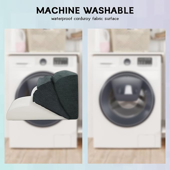 Dog Stairs Steps for High Bed, 4 Steps Pet Steps for Small Dogs Non-Slip Removable Washable Cover Ramp for Indoor Outdoor Car Couch Sofa, Dark Gray-PawvioPets