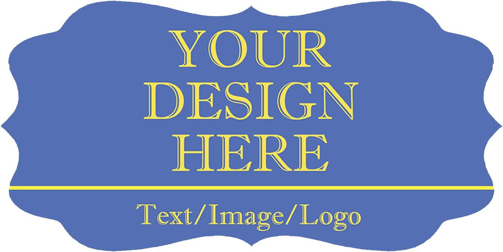 Custom Stickers 70-1000 Personalized Labels for Birthday Party Wedding, Customized Stickers for Business Logo(2-Fancy Frame)