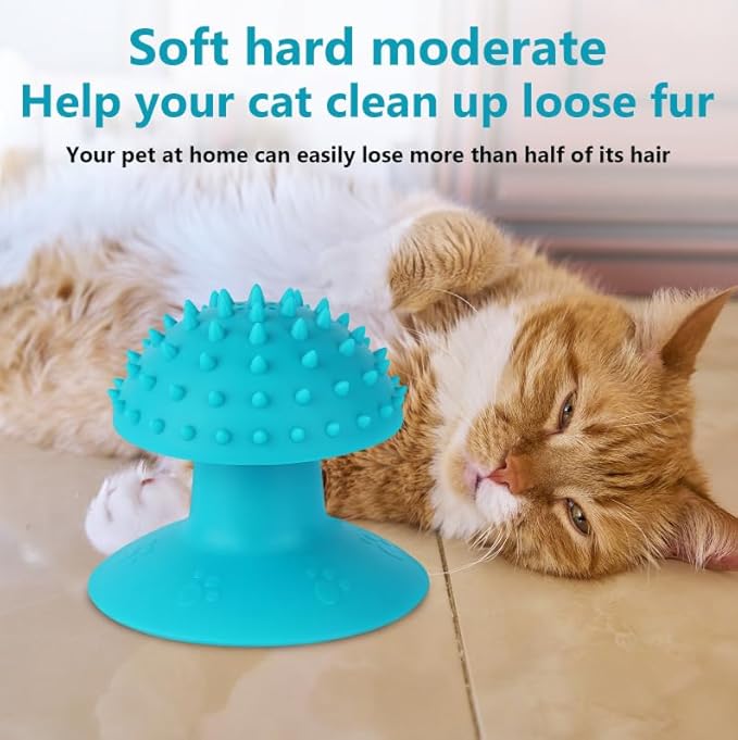 3-Pack Cat Scratcher cat self groomer for Loose Fur Removal, Catnip Massager, Massage Combs for Short & Long Fur Cats and Kittens-PawvioPets