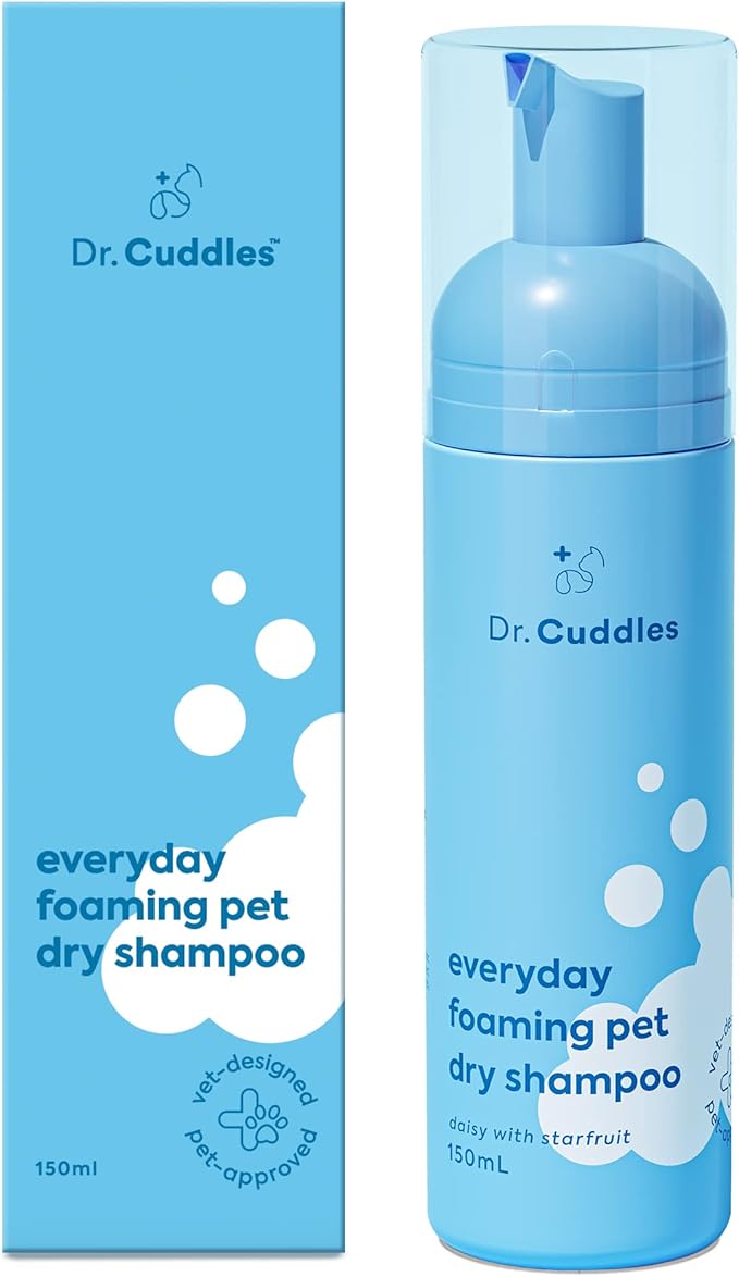 Foaming Dog Dry Shampoo, Waterless Dog Shampoo No Rinse - Waterless Cat Shampoo, Natural Botanicals & Deodorant for Fresh Smelling Fur on Dogs & Cats, Vet Formulated, Cleans & Conditions, Summer Pawty-PawvioPets