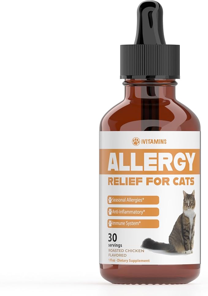 Allergy Relief for Cats | Helps to Naturally Support Allergy & Itch Relief for Cats | Cat Allergy | Cat Itch Relief | Cat Itchy Skin Relief | Cat Allergy Relief for Cats | Cat Supplements & Vitamins-PawvioPets