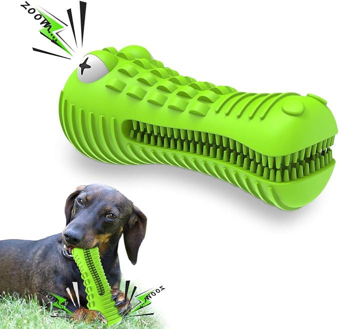 Dog Toys for Aggressive Chewers Large Medium Breed, Indestructible Dog Toothbrush Chew Toys, Squeaky Interactive Tough Extremely Durable, Dogs Toys to Keep Them Busy-PawvioPets
