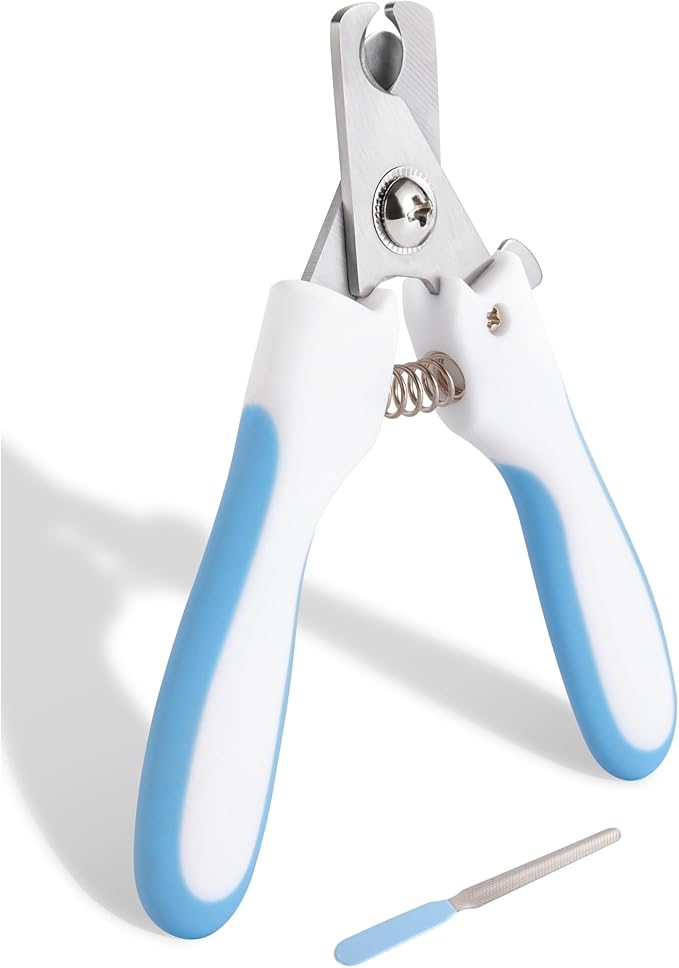AIXINPET Dog & Cat Nail Clippers and Trimmers - with Free Nail File, Protective Guard to Avoid Over Cutting, Extra Sharp Blade - Suitable for Small to Large Dogs & Cats, Birds and Rabbits (Large)-PawvioPets