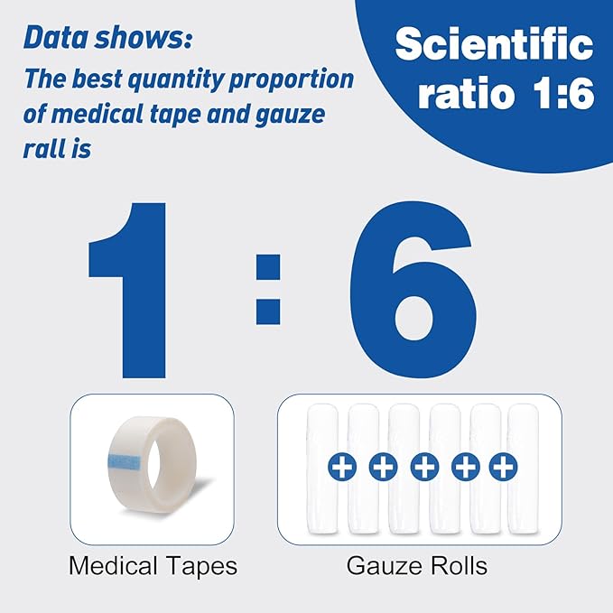 AZEN 12 Pack Gauze Rolls Bandages, 4 in x 4.1 Yards, Premium Medical Supplies & First Aid Supplies, Bandage Wrap Vet Wrap, Mummy Wraps-PawvioPets