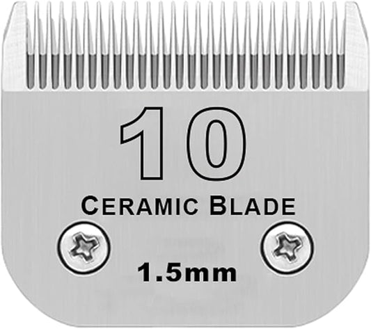 Detachable Pet Dog Clipper Blades, Compatible with Size-10 (1.5mm), Most Oster A5, KM Series Clippers,Made of Stainless Steel Blade 1Pack-PawvioPets