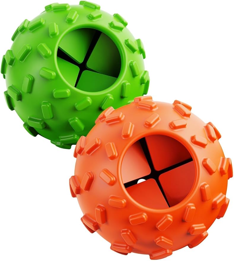 Dog Puzzle Toy 2 Pack – Cognitive Dog Treat Toy,Interactive Dog Toys for Treat Dispensing, Slow Feeder for Mental Stimulation & Anxiety Relief, Puppy Training Toy, Natural Rubber-PawvioPets