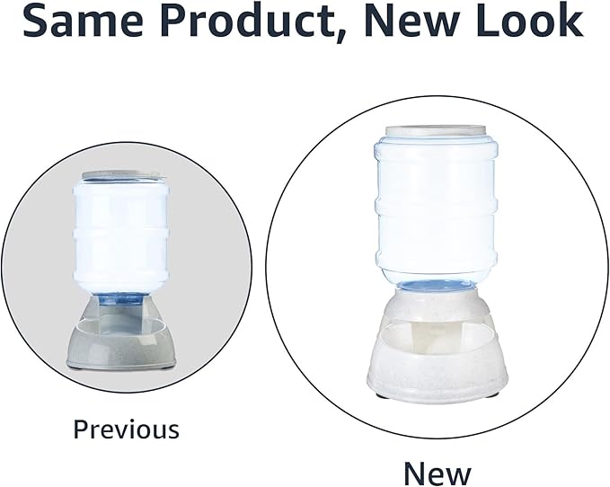 Amazon Basics Gravity Pet Food Feeder for Dogs and Cats, Small, 6-Pound Capacity, Gray-PawvioPets