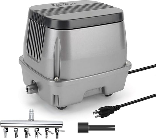 AquaMiracle Linear Air Pump, 635/950/1600/4000GPH Pond Bubbler Septic Air Pump, Energy-Efficient Pond Aerator for Outdoor Ponds, Aquariums, Hydroponics, Waste Treatment-PawvioPets