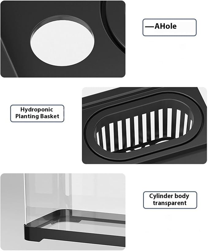 Fish Tank Starter Kit - Small Aquarium | Fish Tank Starter Kit With Filter And Light | Gallon Small Aquarium | Underwater Landscape Decoration, Compact Glass Aquariums Set For Den Living Room Dorm Kid-PawvioPets