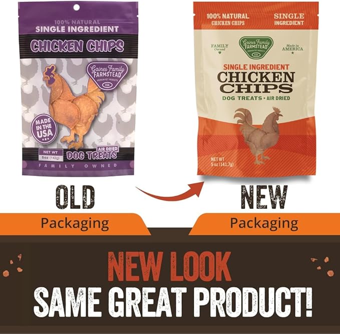 Gaines Family Farmstead Chicken Chips for Dogs – 6 oz Natural, High-Protein Dog Treats, Rawhide-Free Chews, Single Ingredient, Grain-Free, Made in USA-PawvioPets