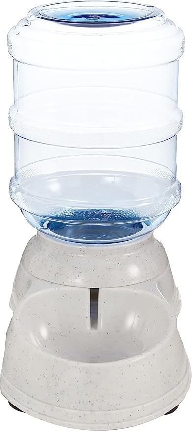 Amazon Basics Gravity Pet Water Dispenser for Cat, Dog, 1 gallon Capacity, Small, Gray-PawvioPets