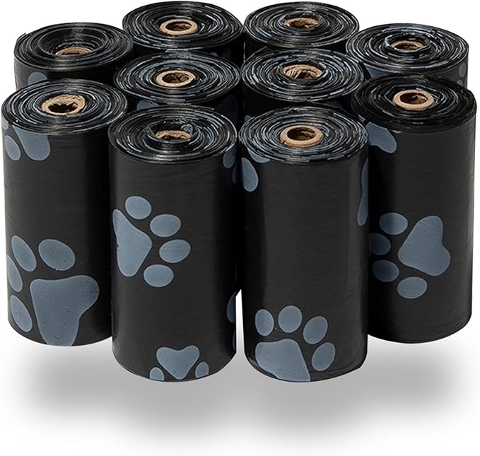 Best Pet Supplies Dog Poop Bags (4 x 150 Bags) for Waste Refuse Cleanup, Doggy Roll Replacements for Outdoor Puppy Walking and Travel, Leak Proof and Tear Resistant, Thick Plastic - Assorted Colors-PawvioPets