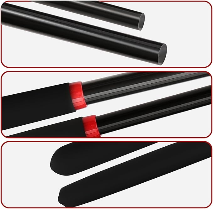 18-inch Horse Riding Crop 2-Piece Set, Black-PawvioPets