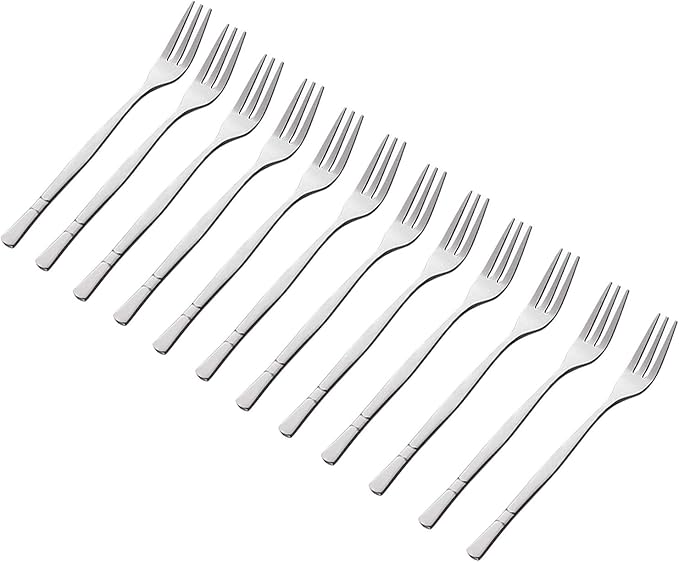 Crab Stainless Steel Forks,Escargot Fork 3 Prong Tasting Appetizer Forks Portable Cocktail Salad Fruit Forks for Party Travel,Set of 12, 5 Inches (12 Pcs)-PawvioPets