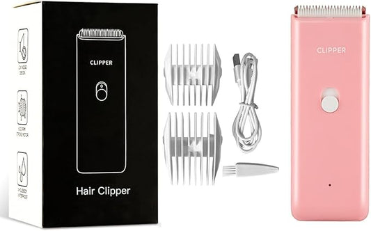 Dog Clippers,Quiet Washable USB Rechargeable Cordless Dog Grooming Kit,Electric Pets Hair Trimmers Shaver Shears for Dogs and Cats Pink-PawvioPets