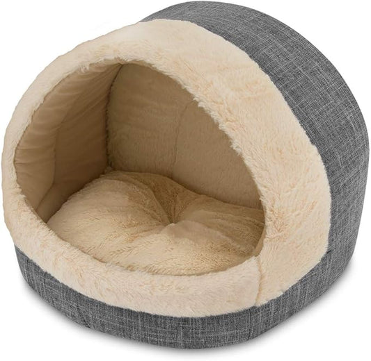 Best Pet Supplies Cozy Cat Cave by - Gray, 17 x 15 x 14-PawvioPets