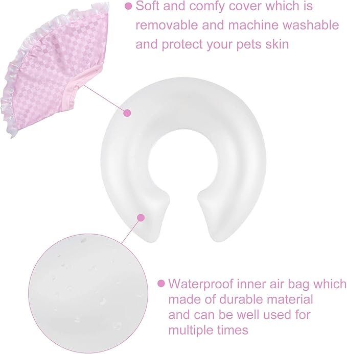 CuteBone Inflatable Dog Cone Alternative for Large Dogs After Surgery-Double Adjustable Neck Range P23SO00101XL-PawvioPets