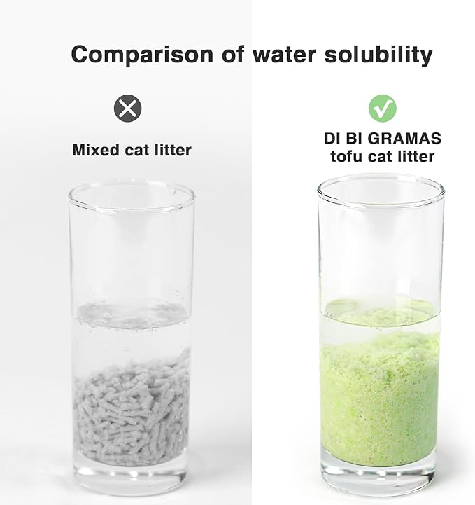 Cat Litter 12LB/2 Packs Dust-Free Clumping Tofu Cat Litter Quickly Absorb Odors Toilet Can Flush Into The Toilet Pure Natural tofu cat Litter (Green Tea)-PawvioPets