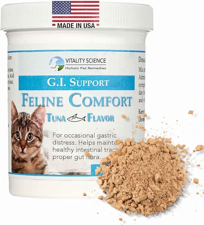 Feline Comfort for Cats | Maintains a Healthy Intestinal Tract and Proper Gut Flora | Restores Gastric Stability | for Vomiting and Diarrhea | 100% Additive Free (Seafood, 98g)-PawvioPets